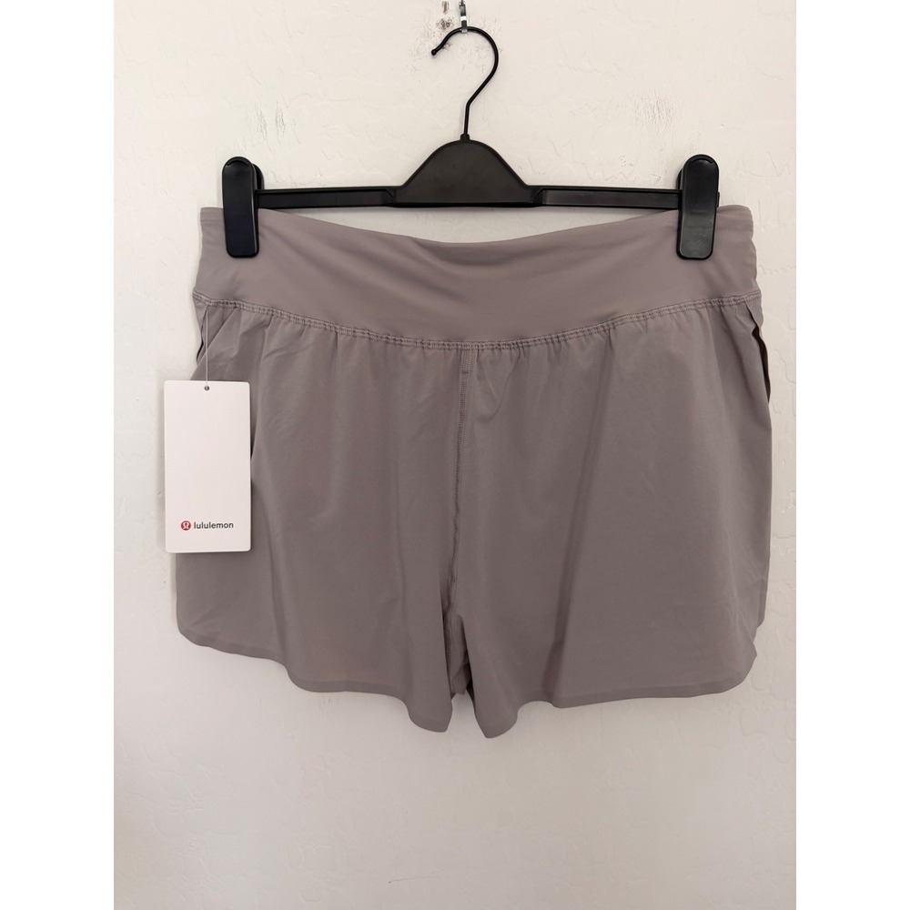 Lululemon Fast and Free High-Rise Split Short 3 Gray Swift Running Shorts Size L